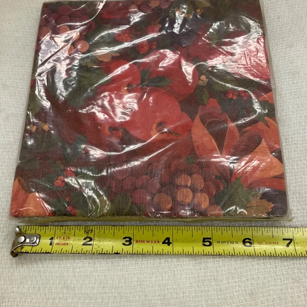 Autumn 2-Ply Paper Napkins Pk of 16 Apples Grapes Berries Hallmark Party Express